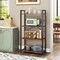 Rustic Brown 4-Tier Bookshelf with Heavy Duty Metal Frame Perfect for Any Room